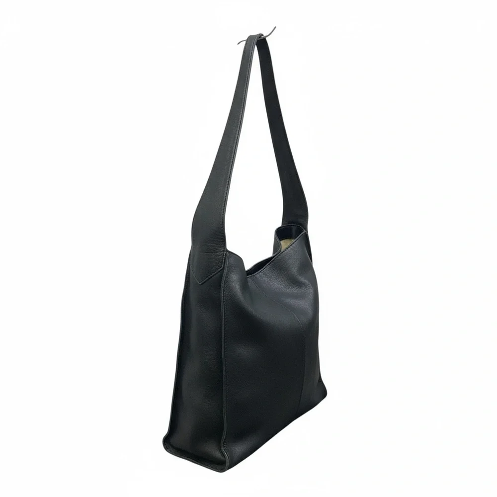 👜 American Leather Co.‎ Chevron Leather Shoulder Bag | Black Cream Mustard